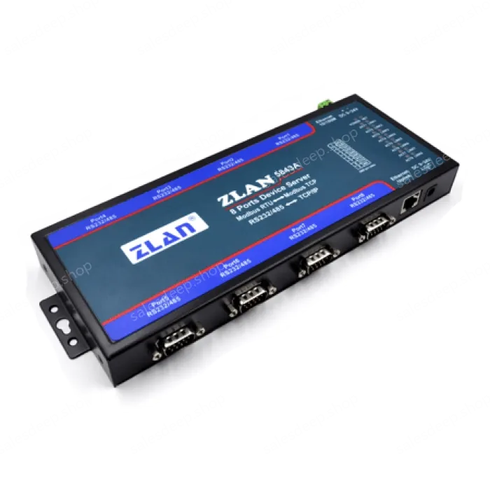 8 RS232 serial ports, 8 RS485 serial ports Serial Device Server
