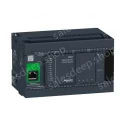 TM241CEC24T logic controller, Modicon M241, 24 IO, transistor, PNP, Ethernet, CAN master
